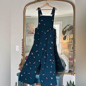Cider mushroom corduroy overalls